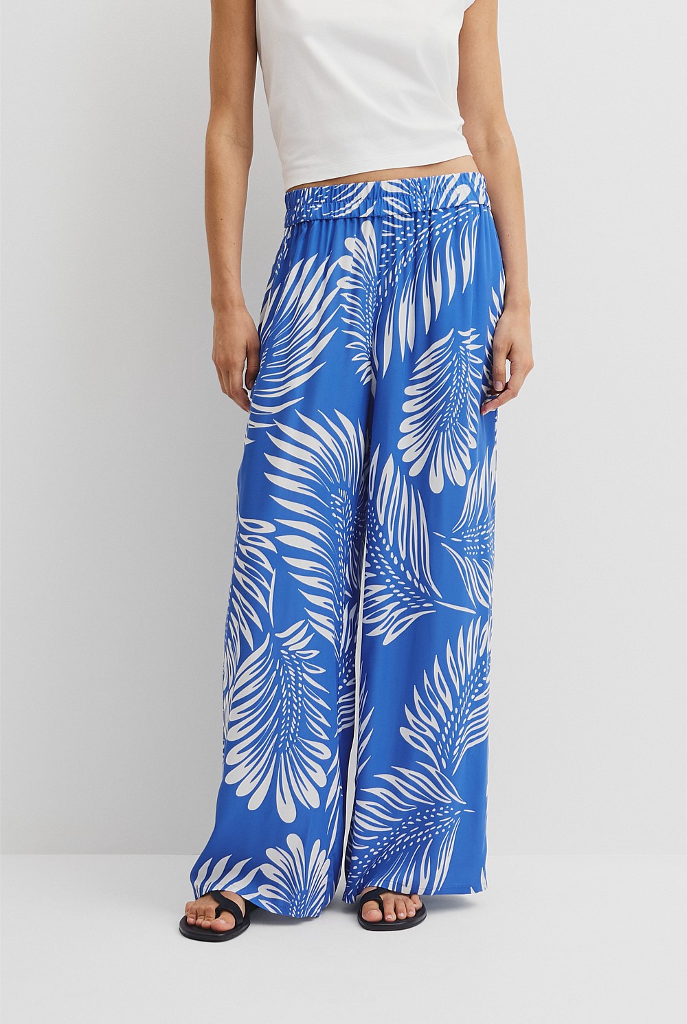 Print Pull On Cupro Pant
