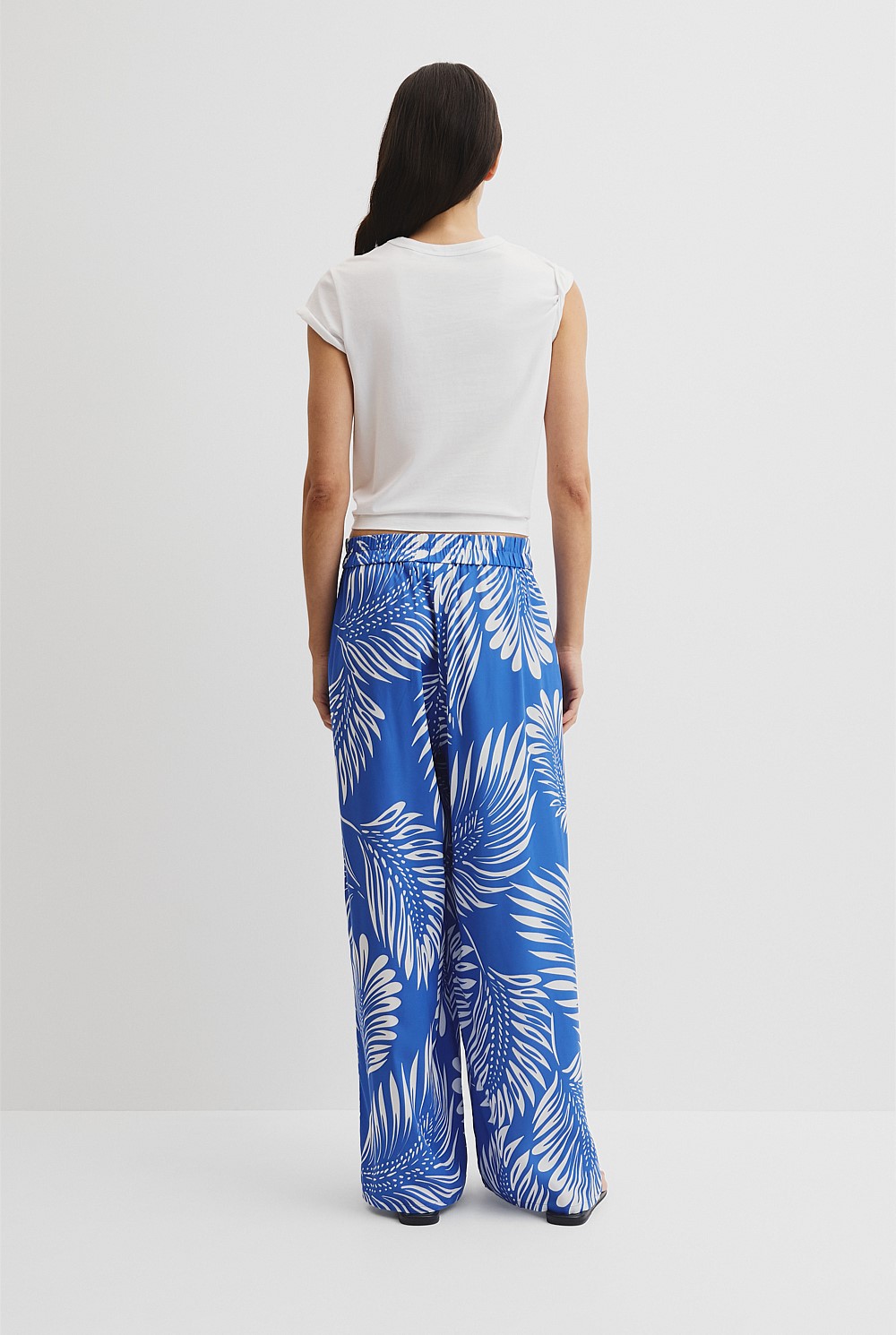 Print Pull On Cupro Pant