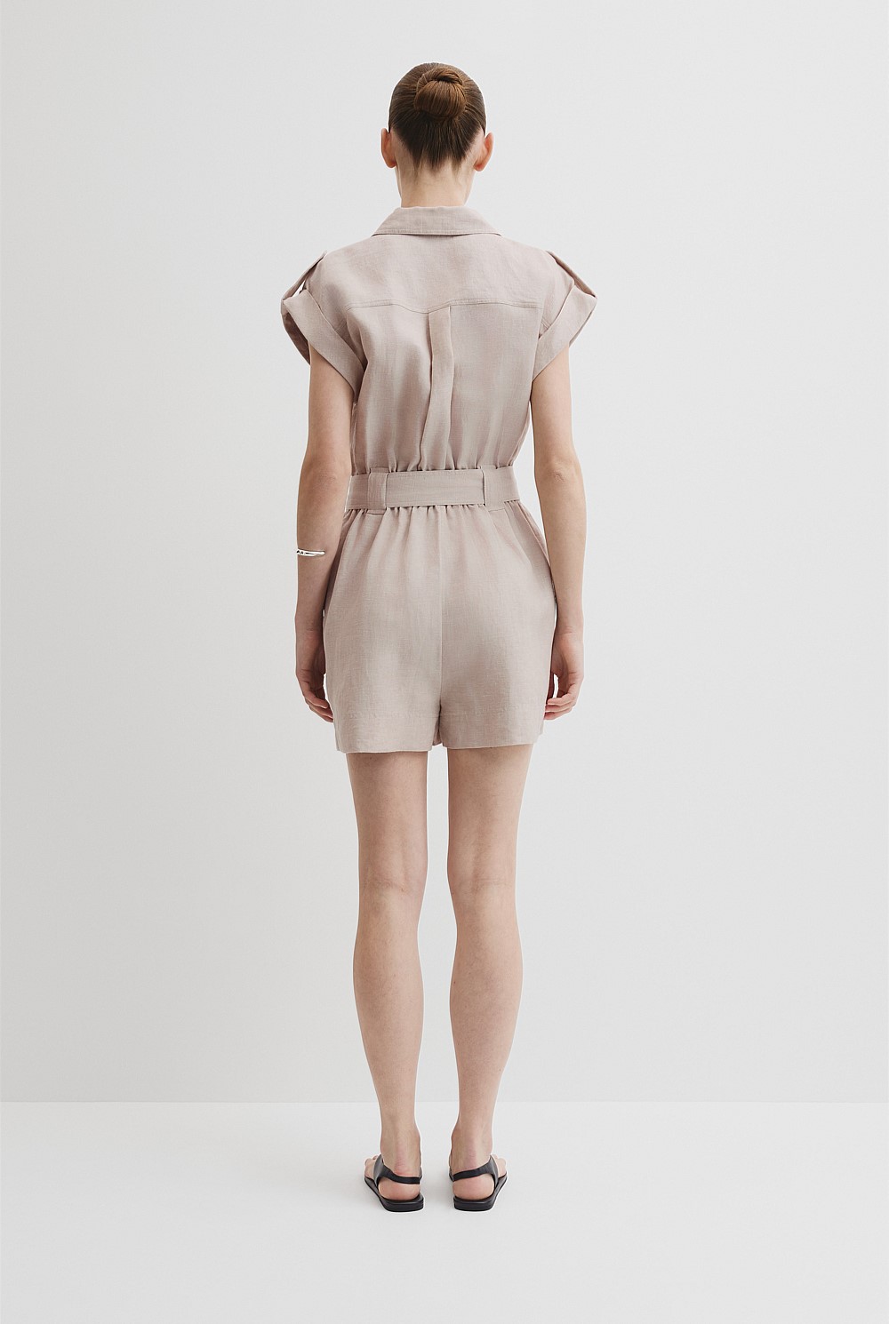 Organically Grown Linen Utility Playsuit