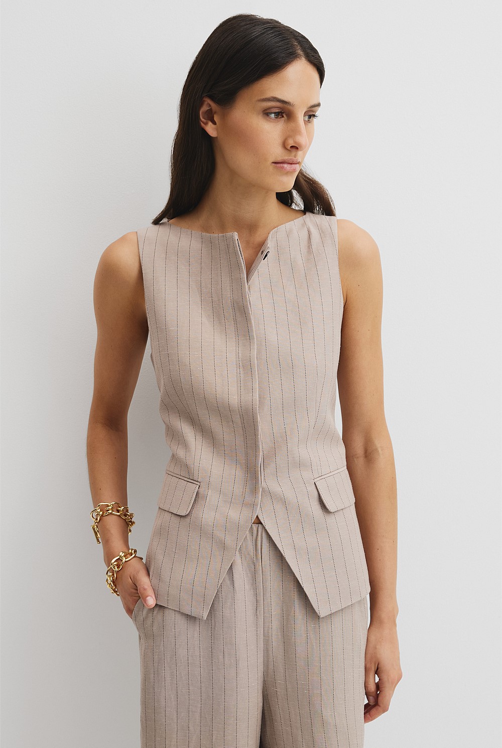 Pinstripe Vest