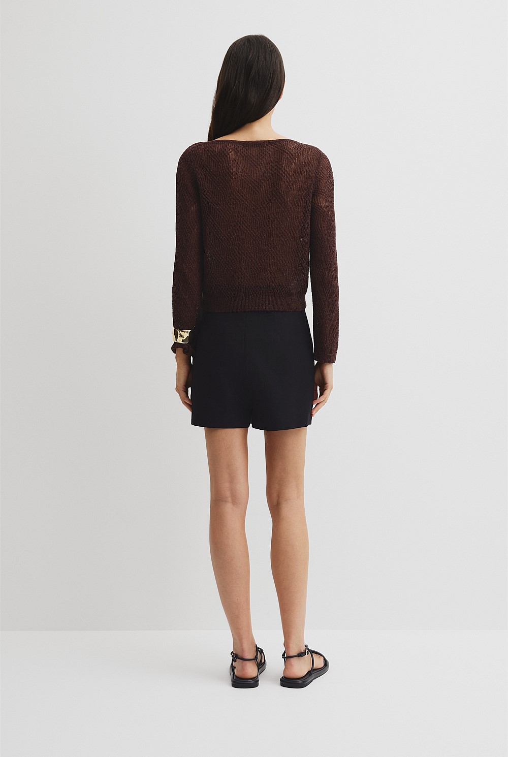 Asymmetrical Cord Lace Knit