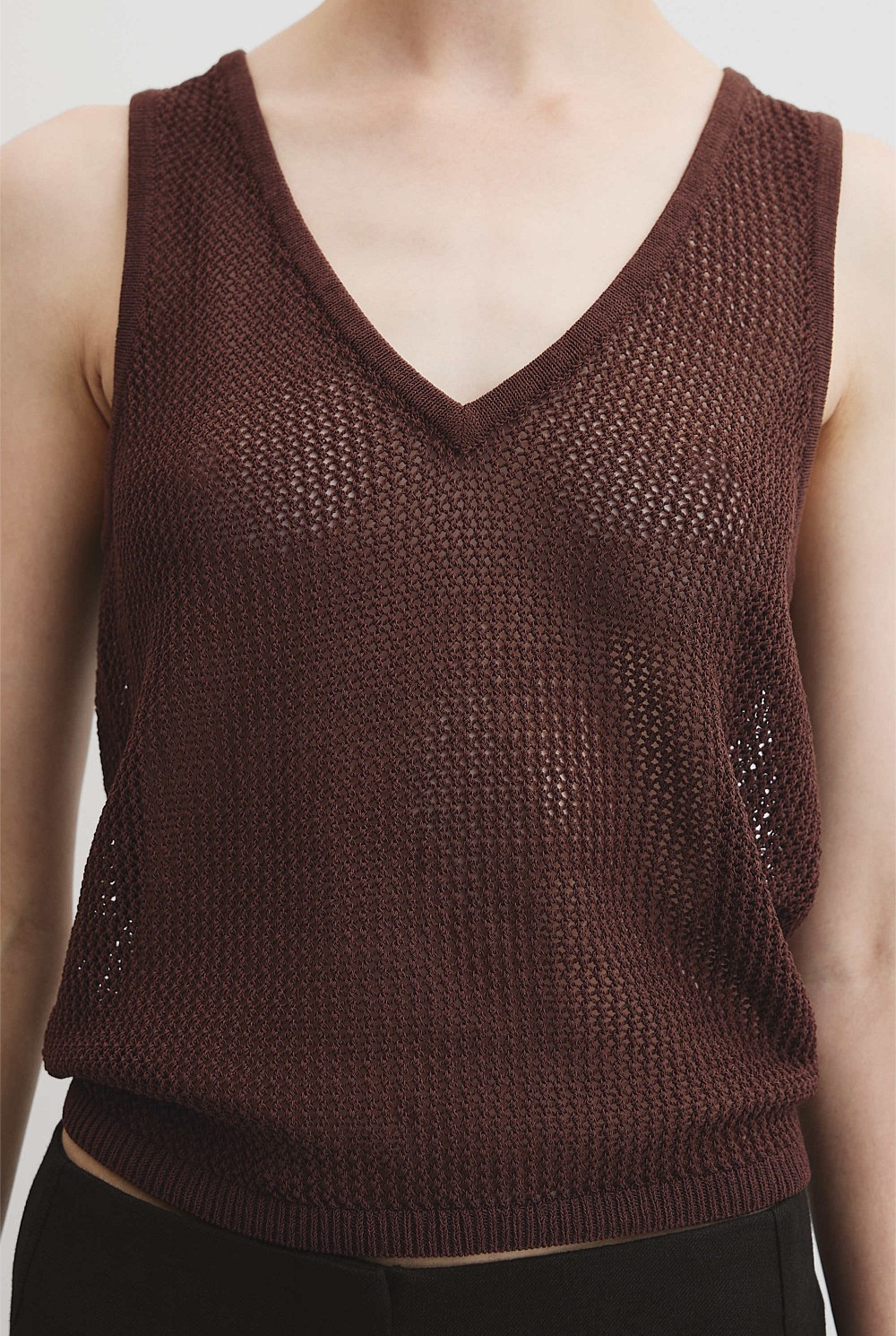 Micro Crochet Knit Tank
