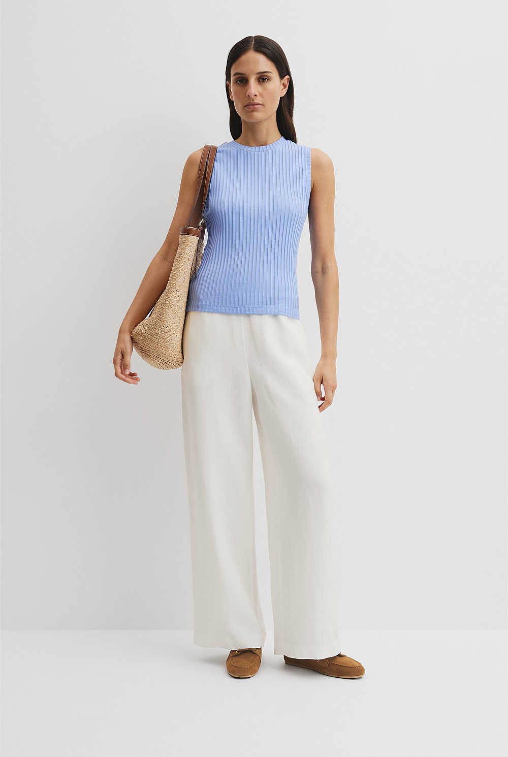 High Neck Rib Tank