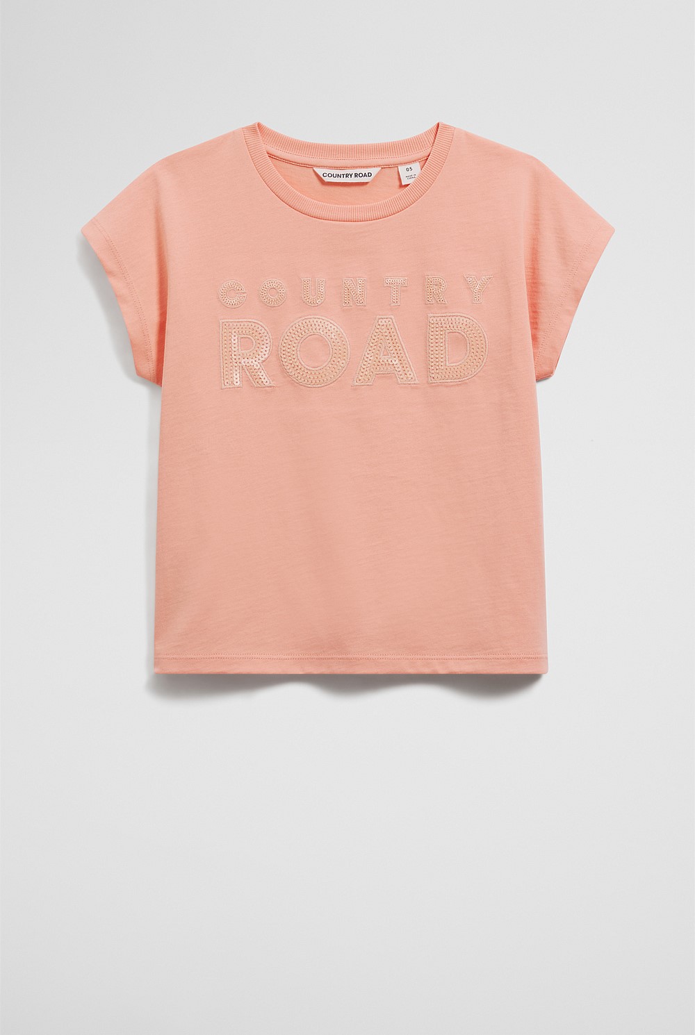 Organically Grown Cotton Sequin Logo T-Shirt