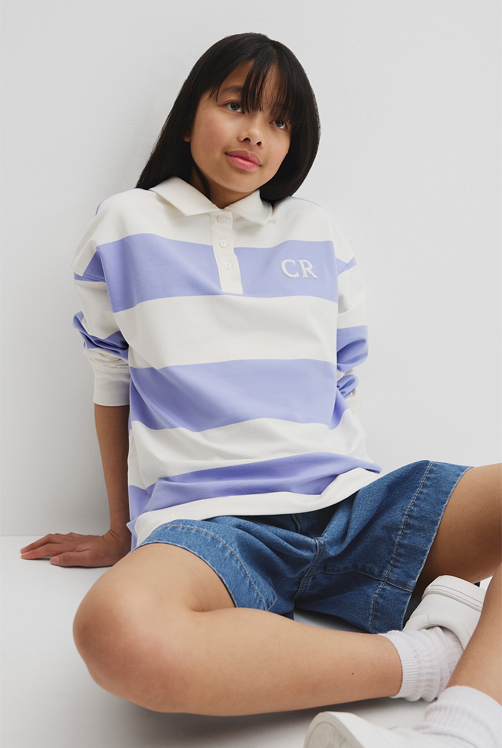 Teen Stripe Rugby Top