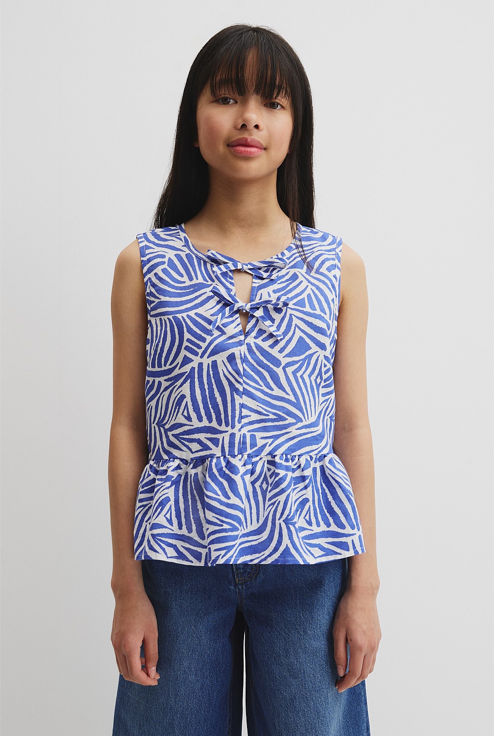 Teen Animal Peplum Top