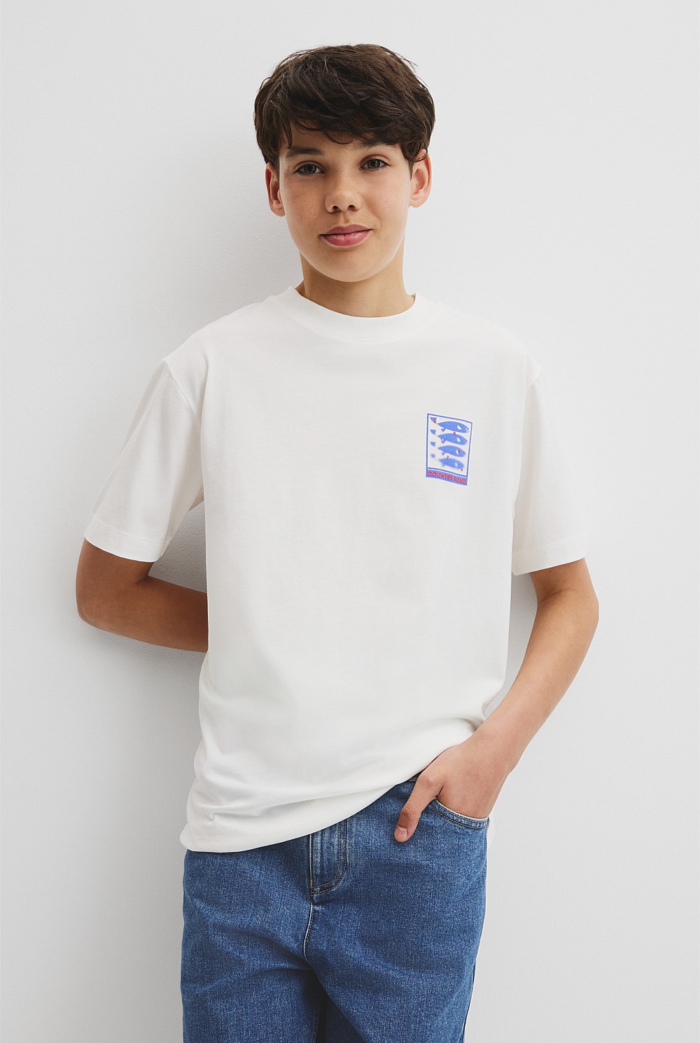 Teen Fish Print T-Shirt