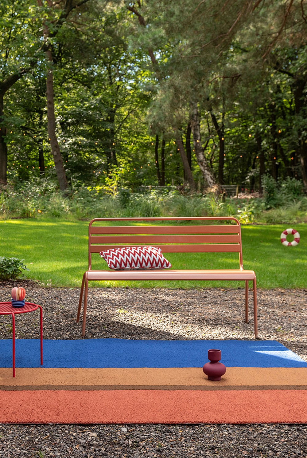 Habitat Festival Stripe Blue Outdoor Rug 230x160cm