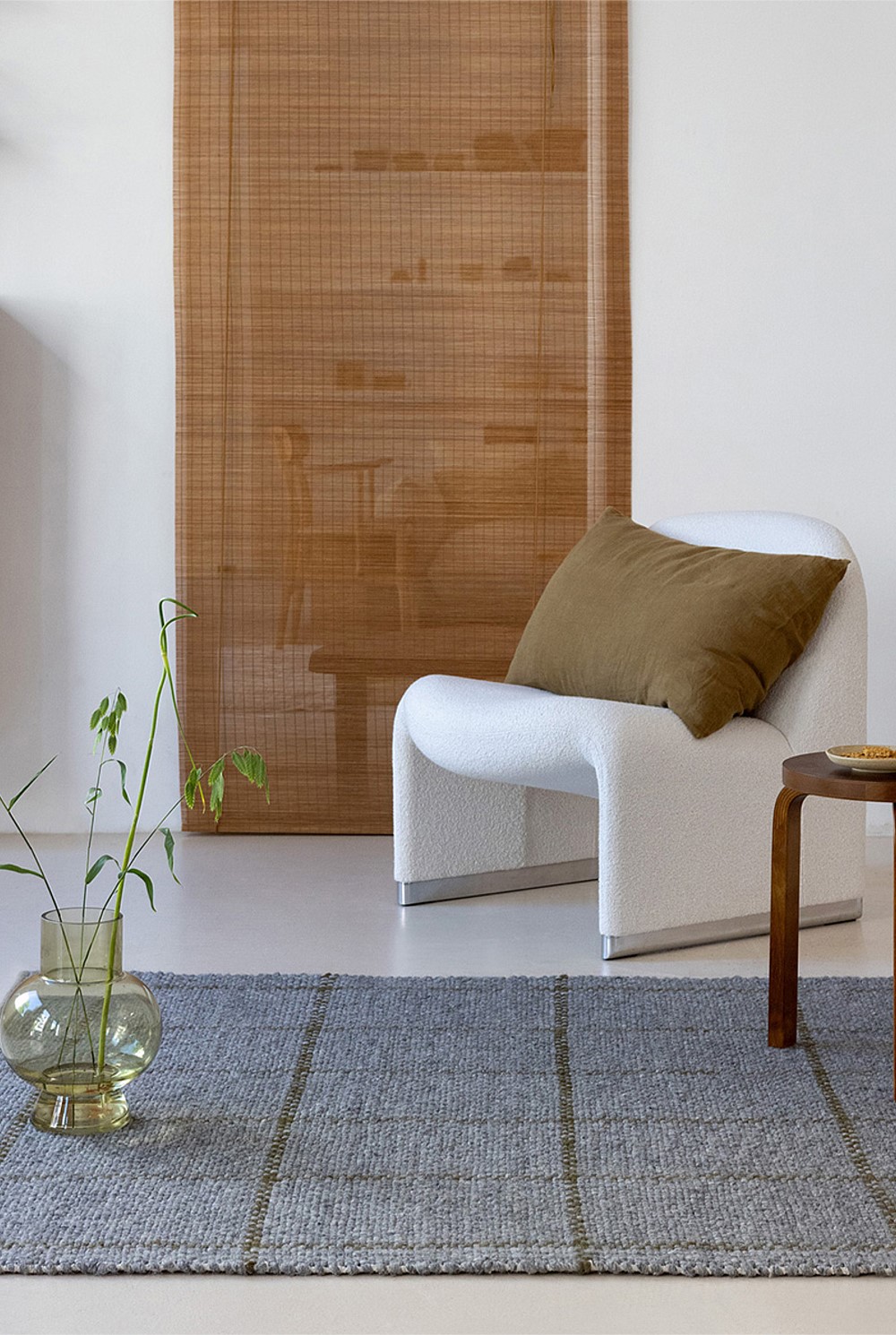 Craft Matter Check Slate Rug 280x200cm