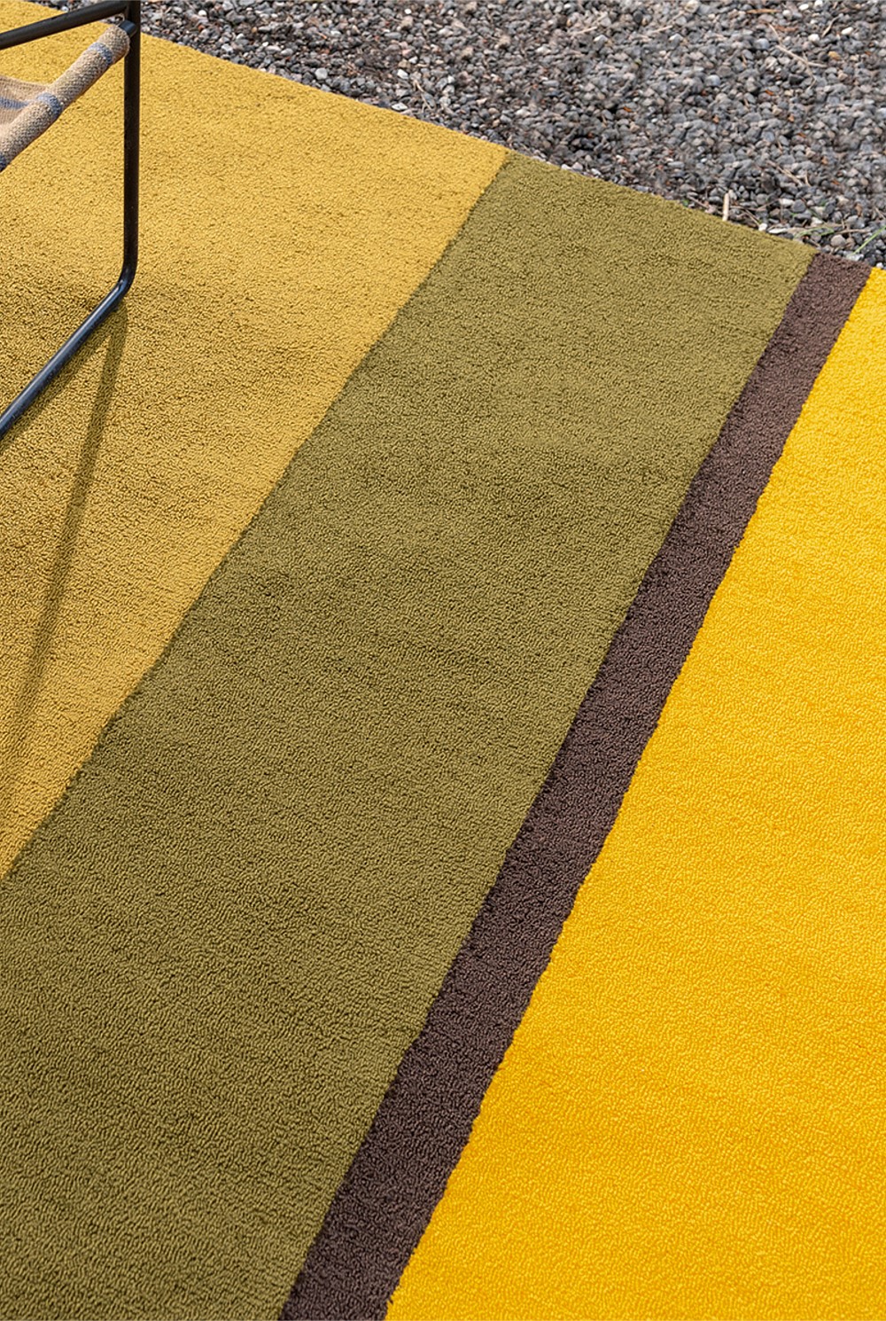 Habitat Festival Stripe Yellow Outdoor Rug 350x250cm