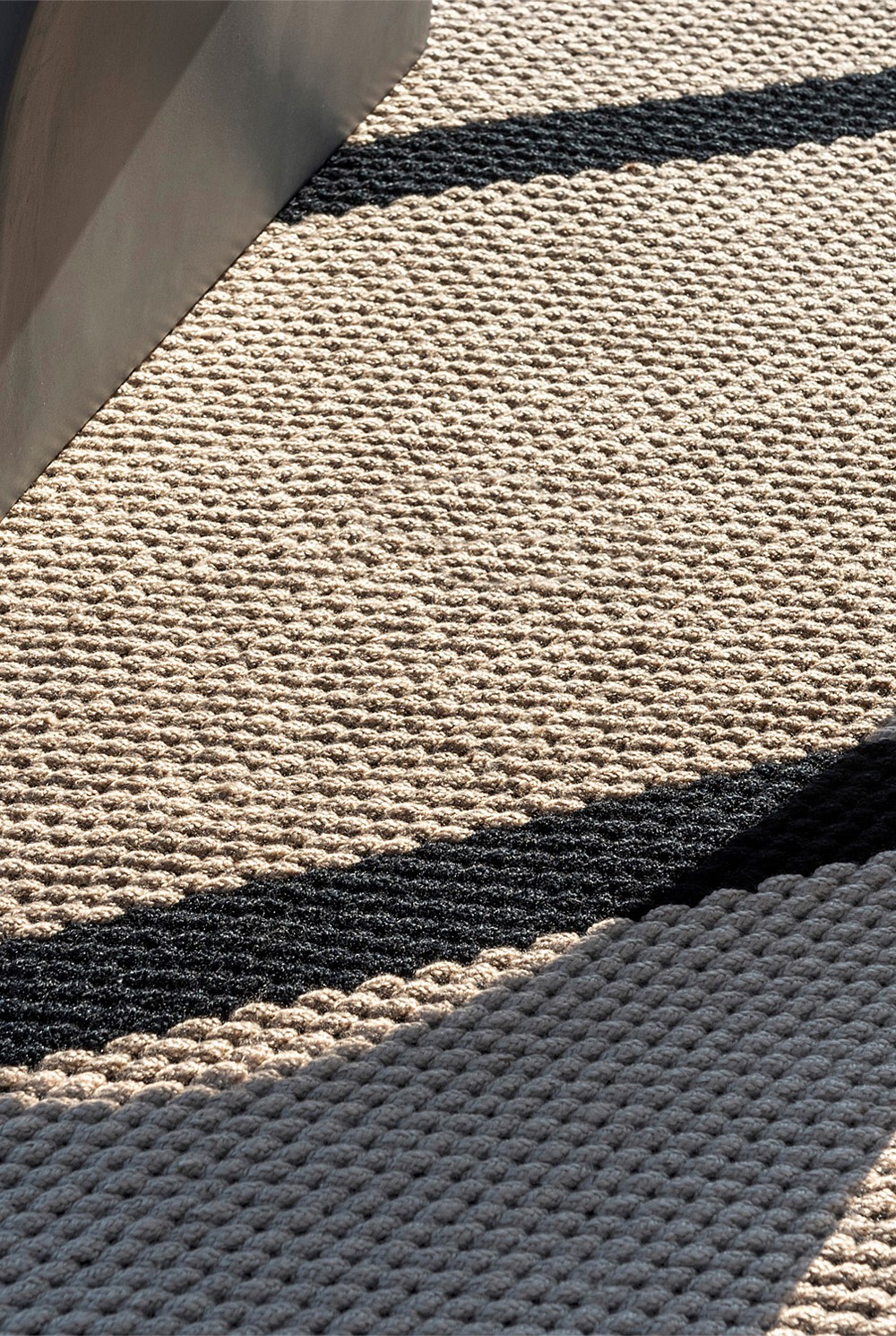 Deck Charcoal Black Outdoor Rug 230x160cm
