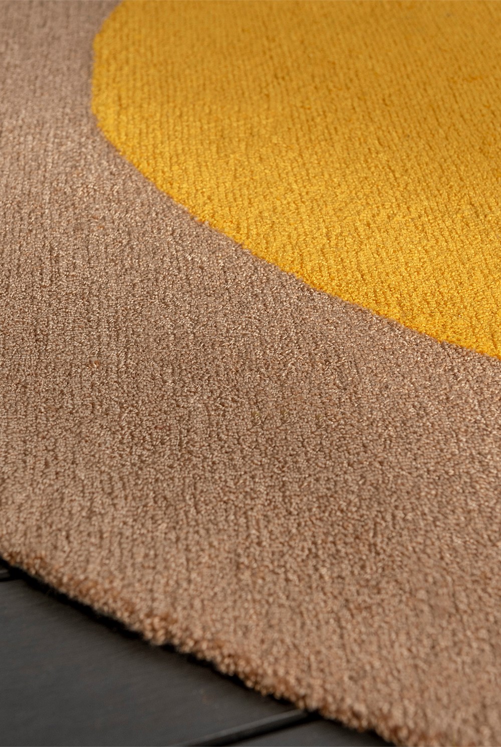 Habitat Festival Round Yellow Outdoor Rug 150x150cm