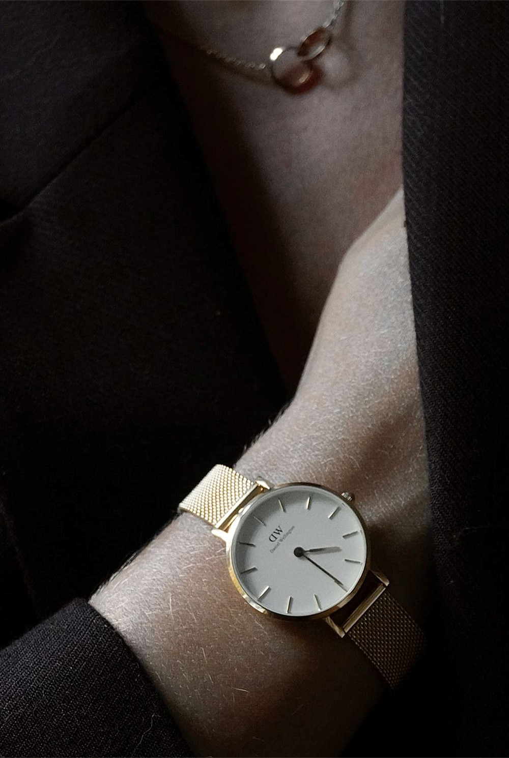 Petite 32 Evergold Gold White Watch