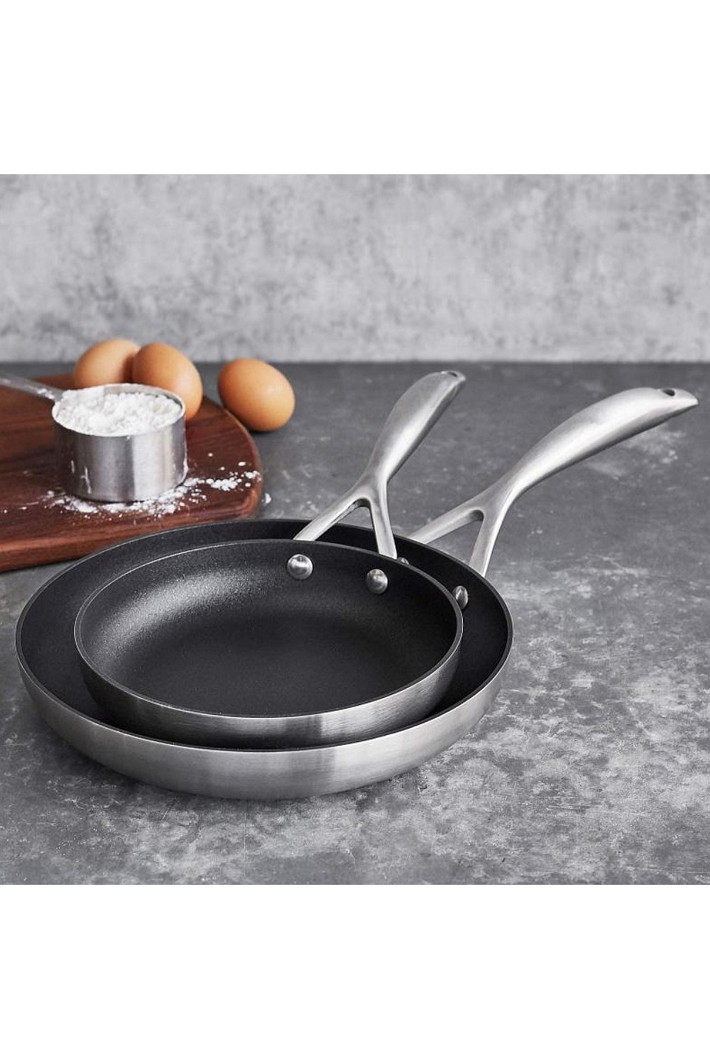 Stainless Steel Starter Frypan 2 Piece Set 20cm & 26cm - 2pc
