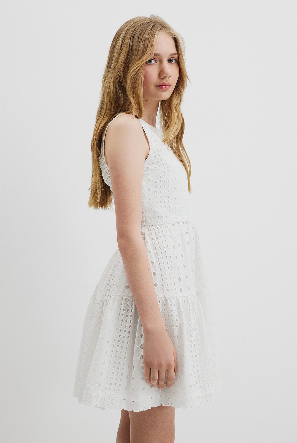 Teen Broderie Mini Dress