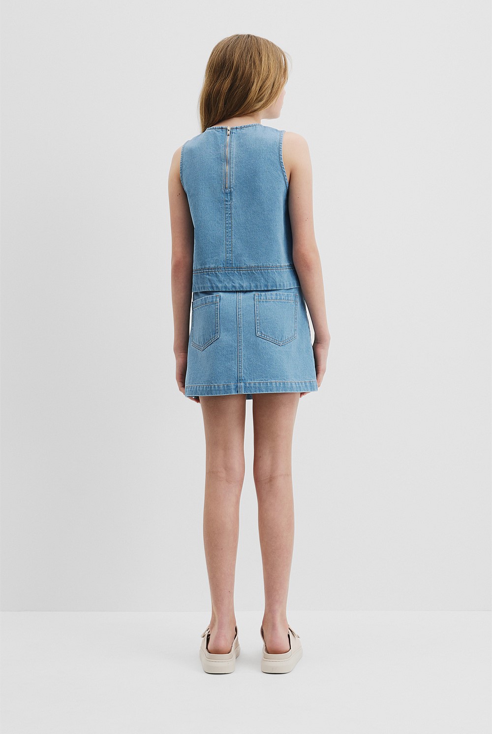 Teen Denim Shell Top