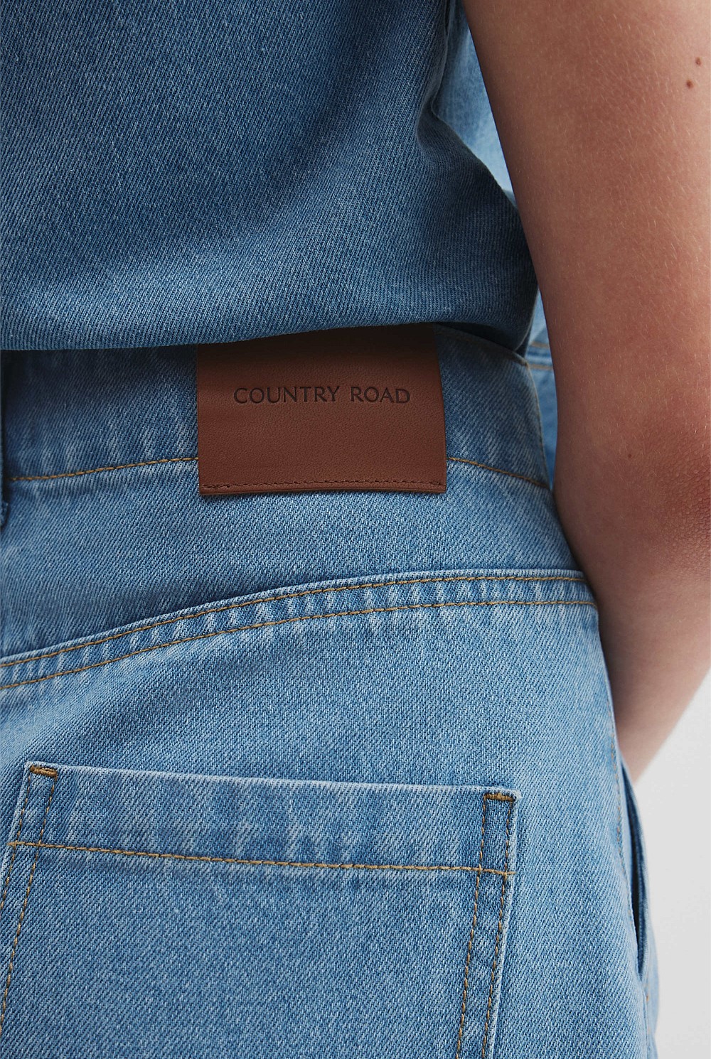 Teen Denim Pocket Mini Skirt