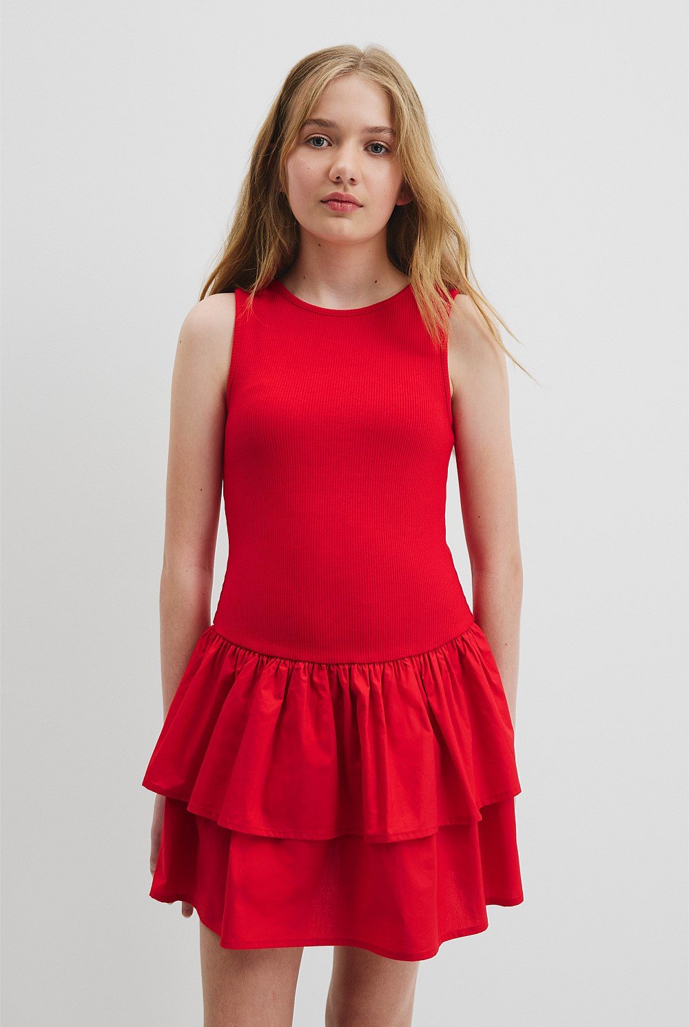 Teen Ruffle Mini Dress