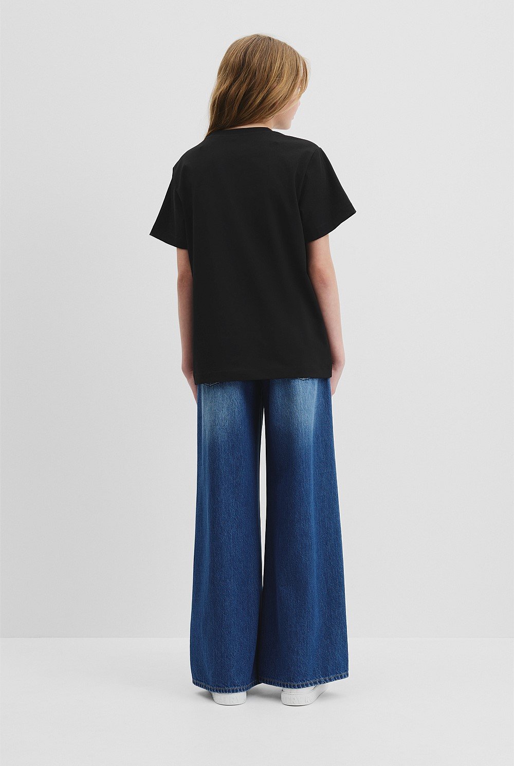 Teen Recycled Cotton Blend Longline Logo T-Shirt