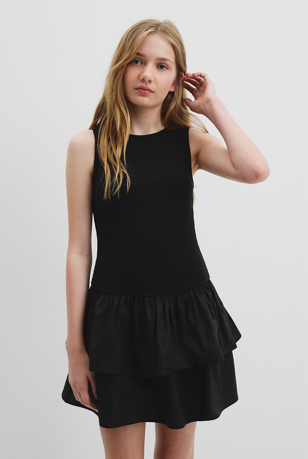 Teen Ruffle Mini Dress