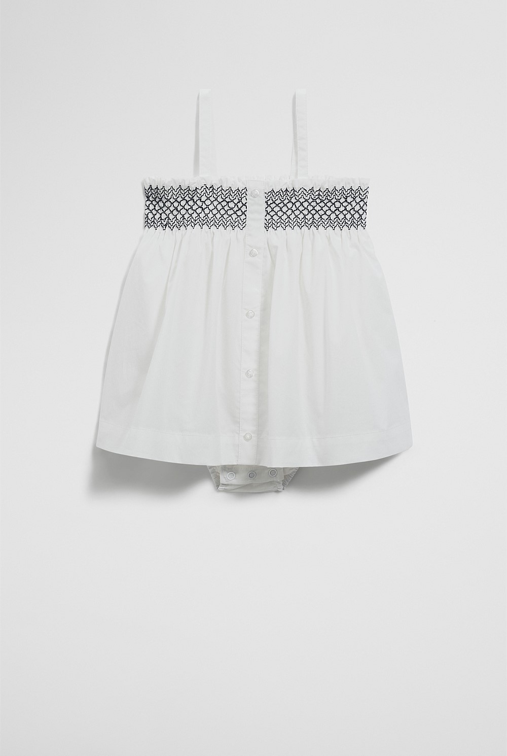 Shirred Romper Dress