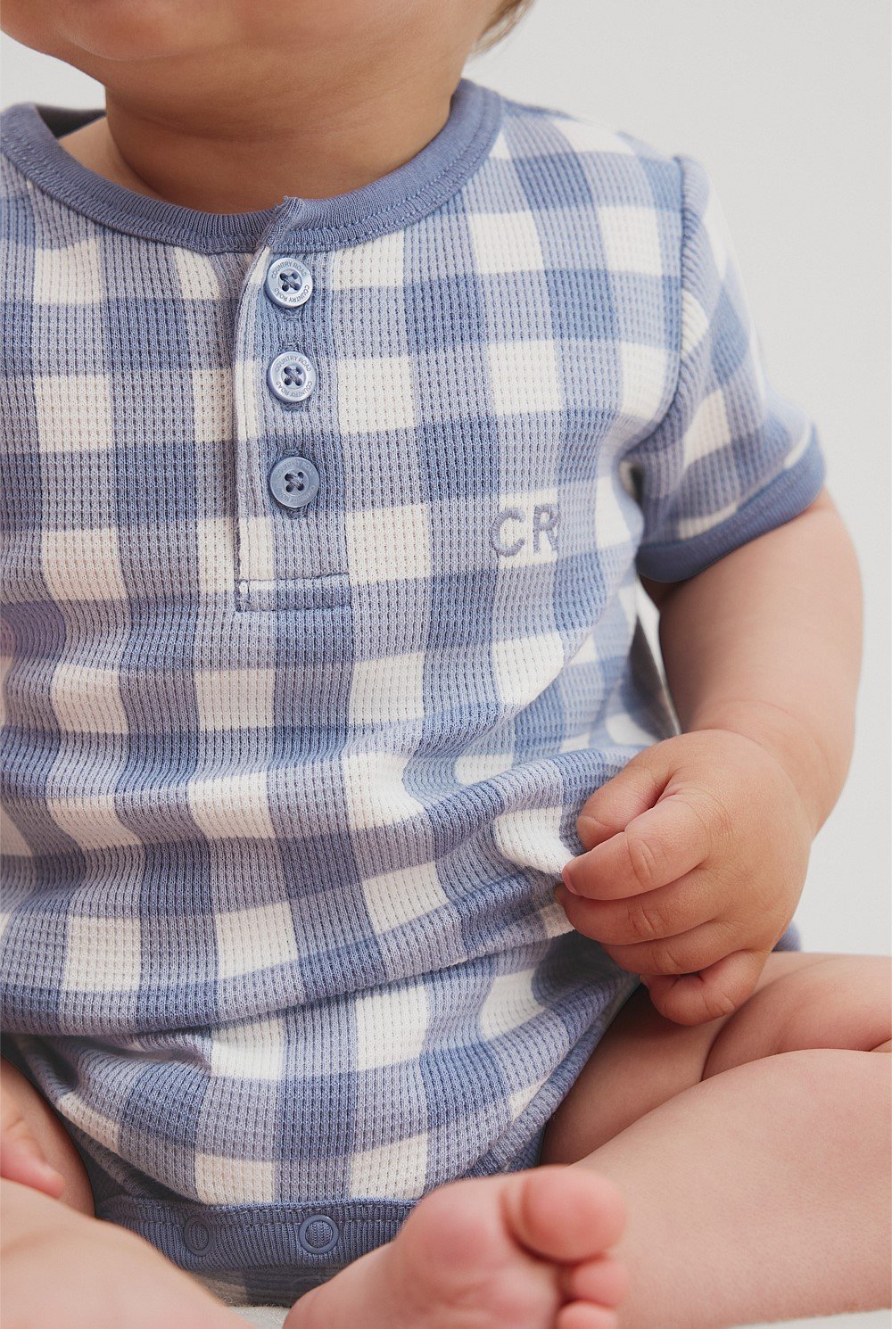 Gingham Short Sleeve Bodysuit