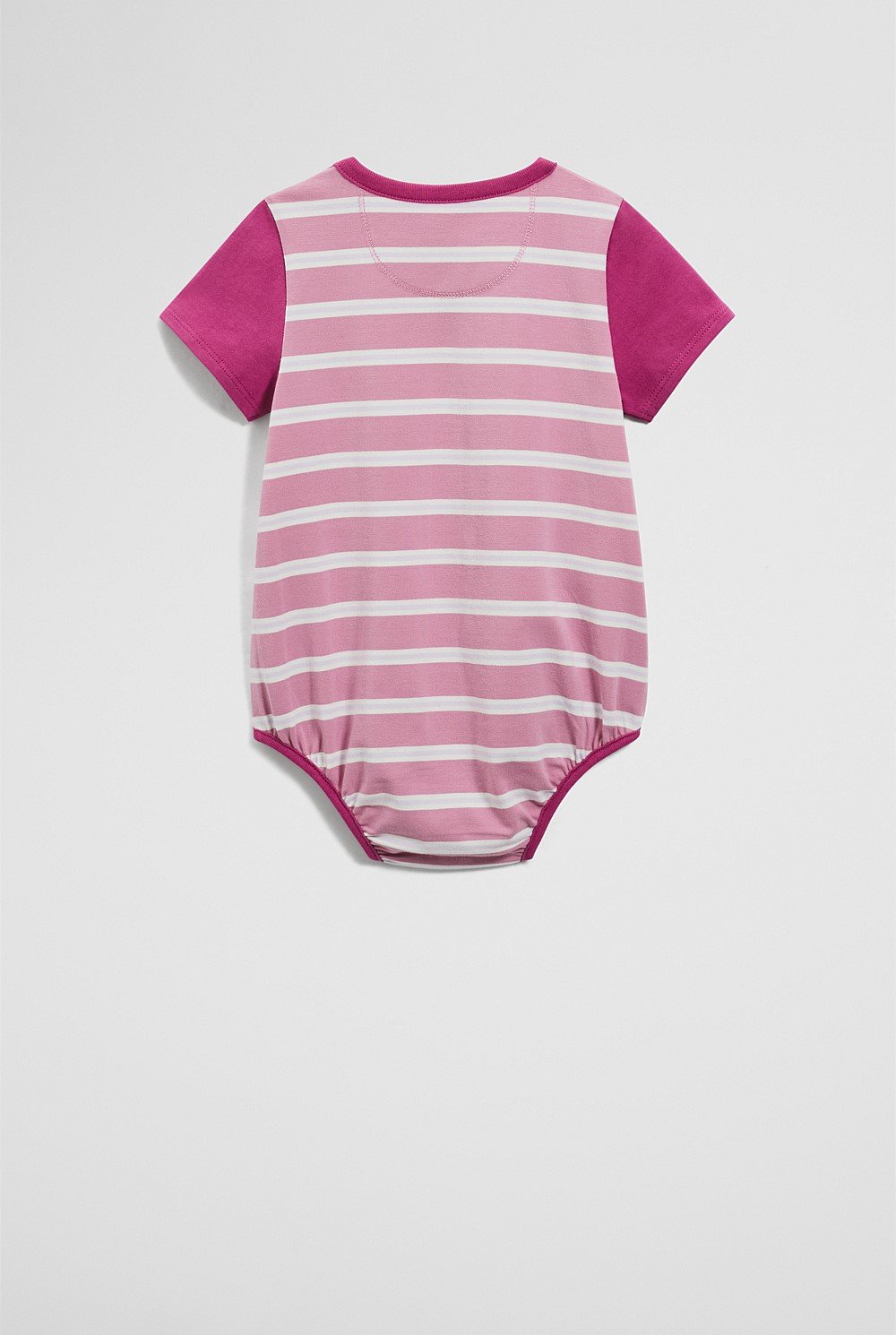 Organically Grown Cotton Stripe Logo T-Shirt Bodysuit