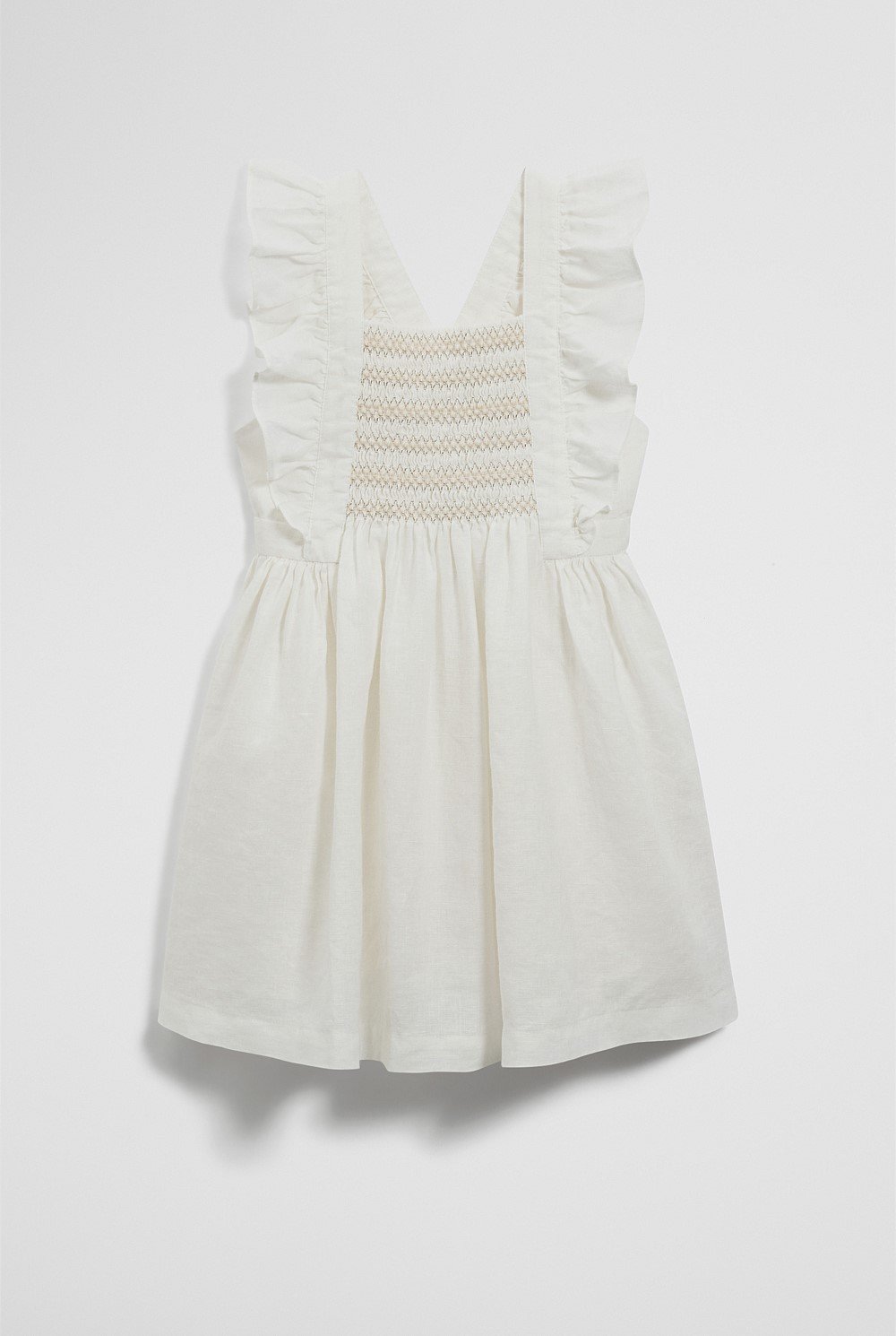 Smock Front Apron Dress