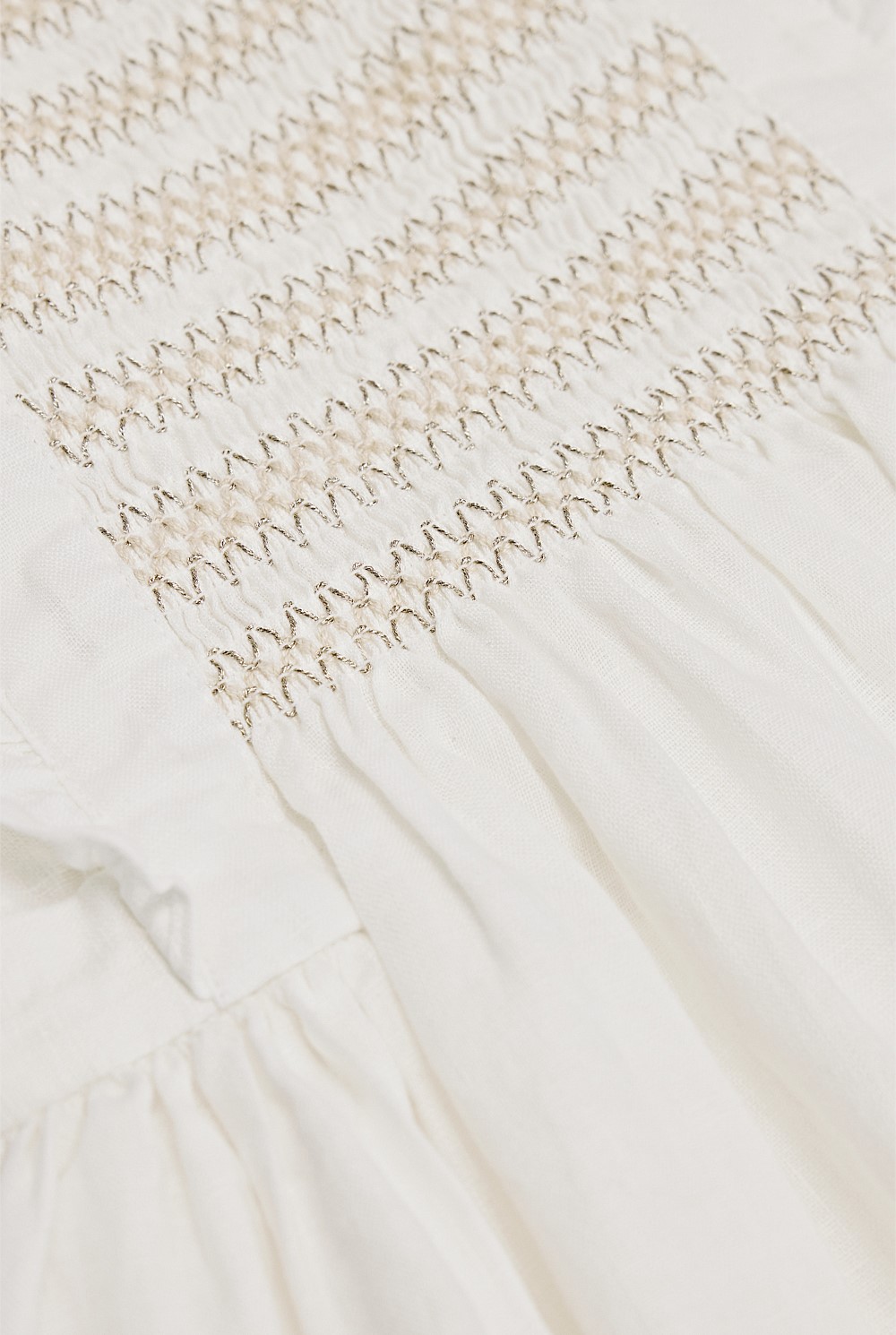 Smock Front Apron Dress