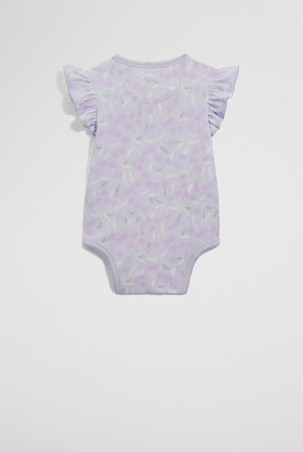 Frill Short Sleeve Cherry Bodysuit