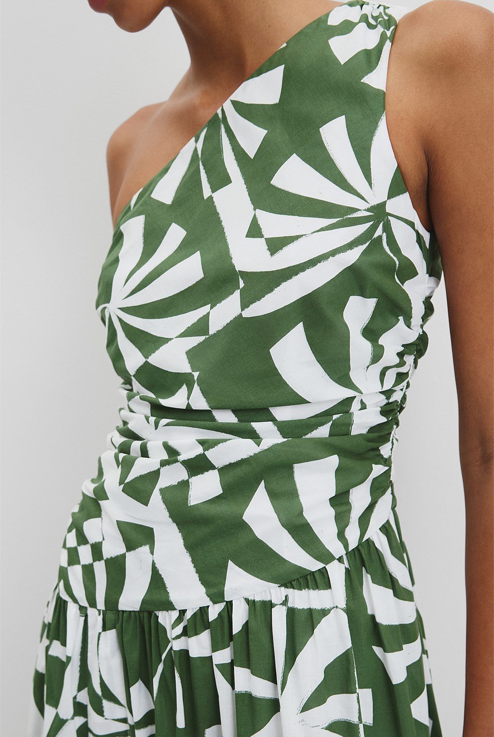 Organically Grown Cotton Asymmetric Maxi Dress