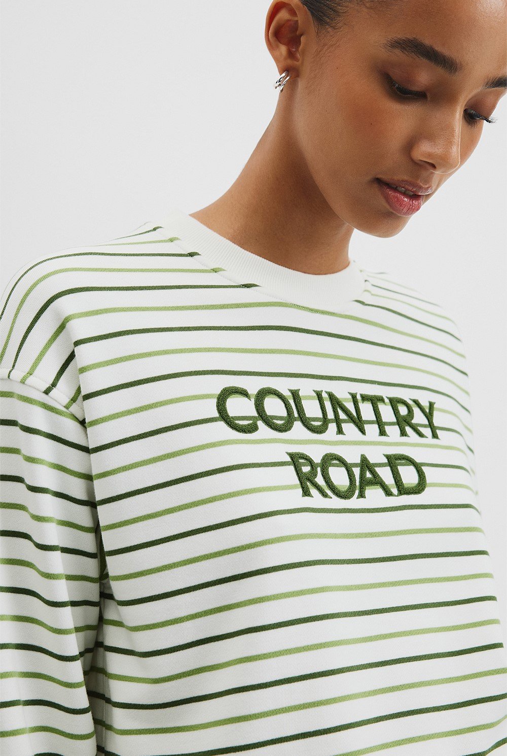 Australian Cotton Stripe CR Sweat