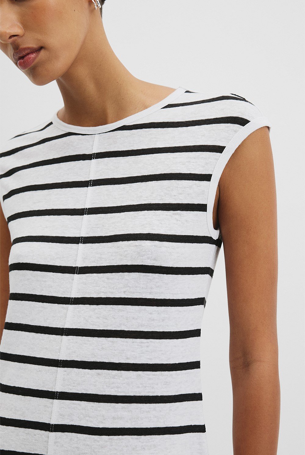Stripe Linen Jersey Dress