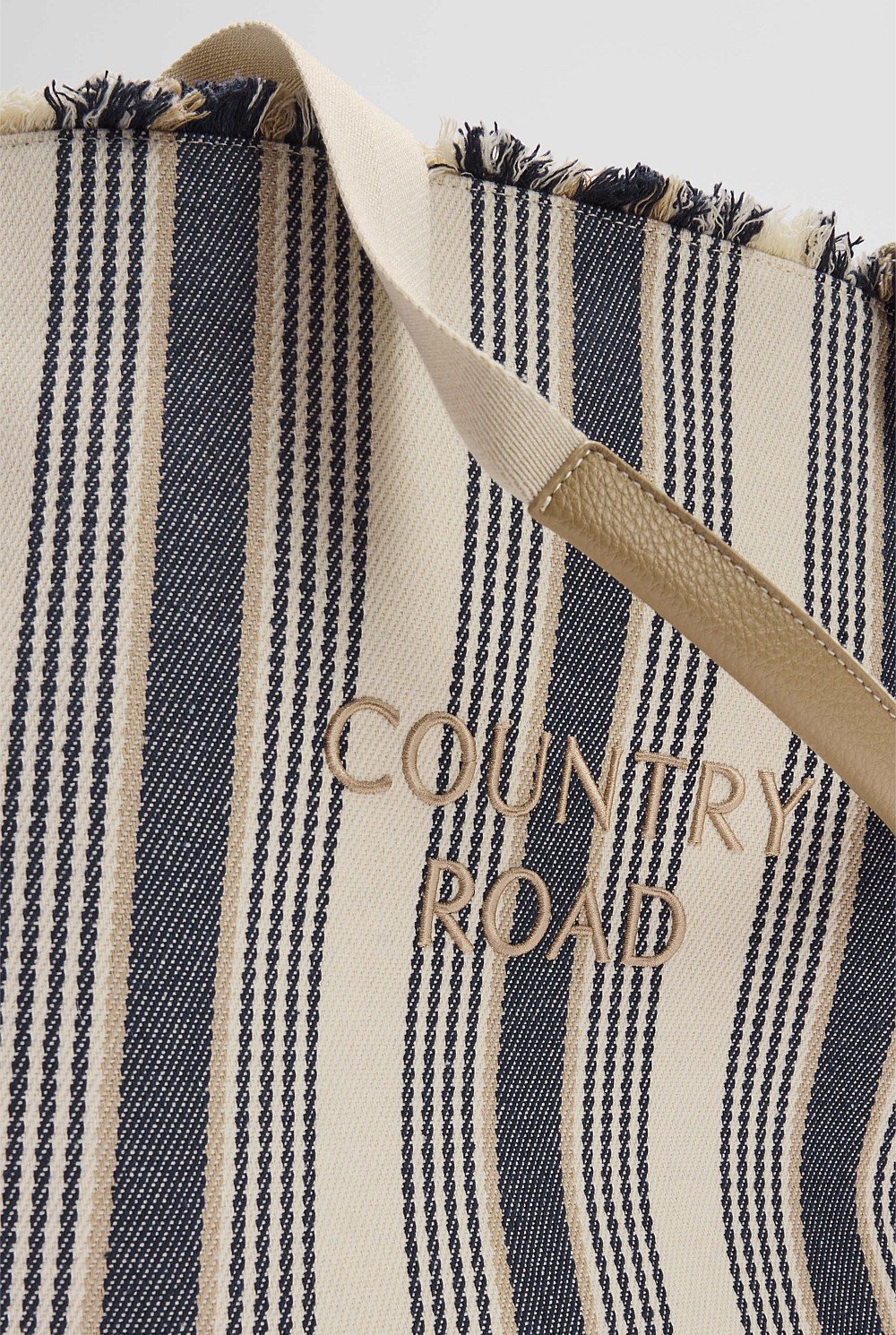 Stripe Fringe Tote