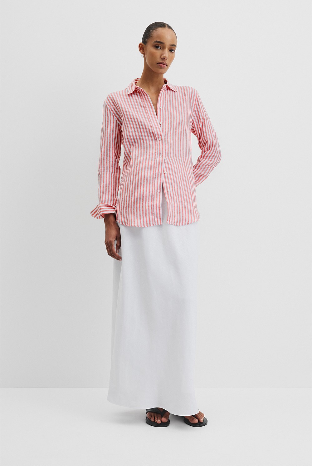 Organically Grown Linen Stripe Shirt