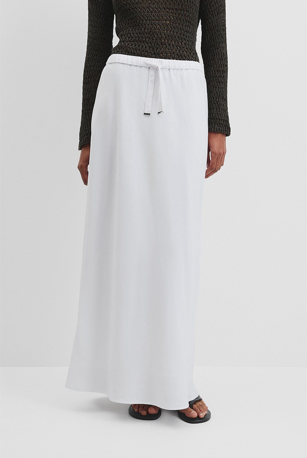 Organically Grown Linen Column Skirt