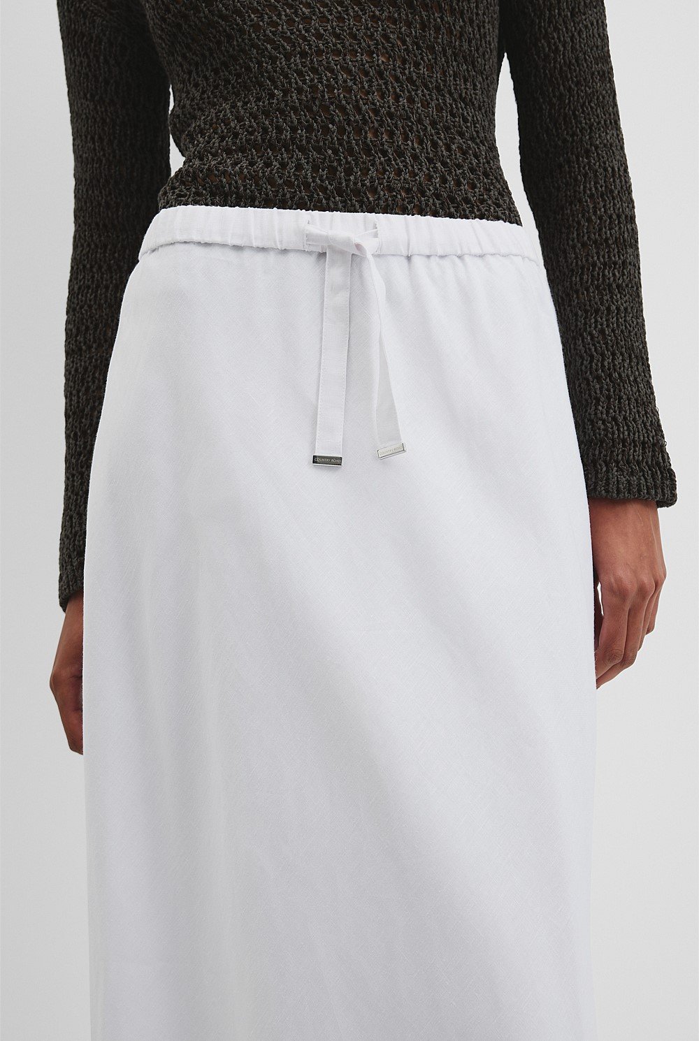 Organically Grown Linen Column Skirt