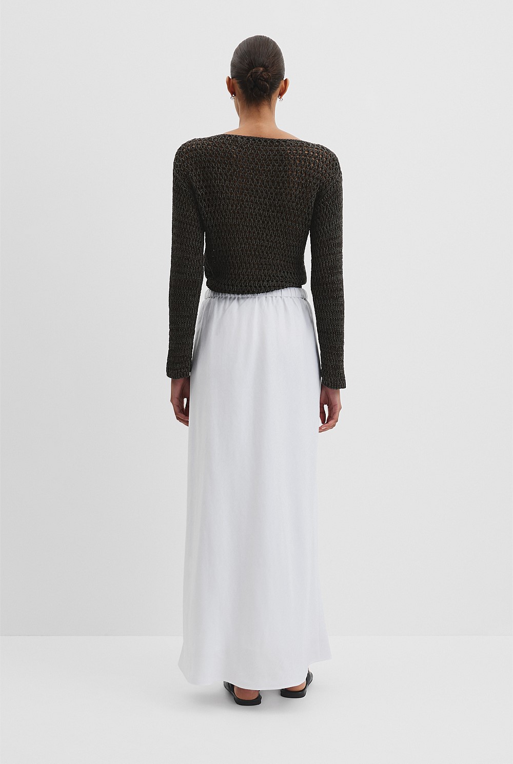 Organically Grown Linen Column Skirt