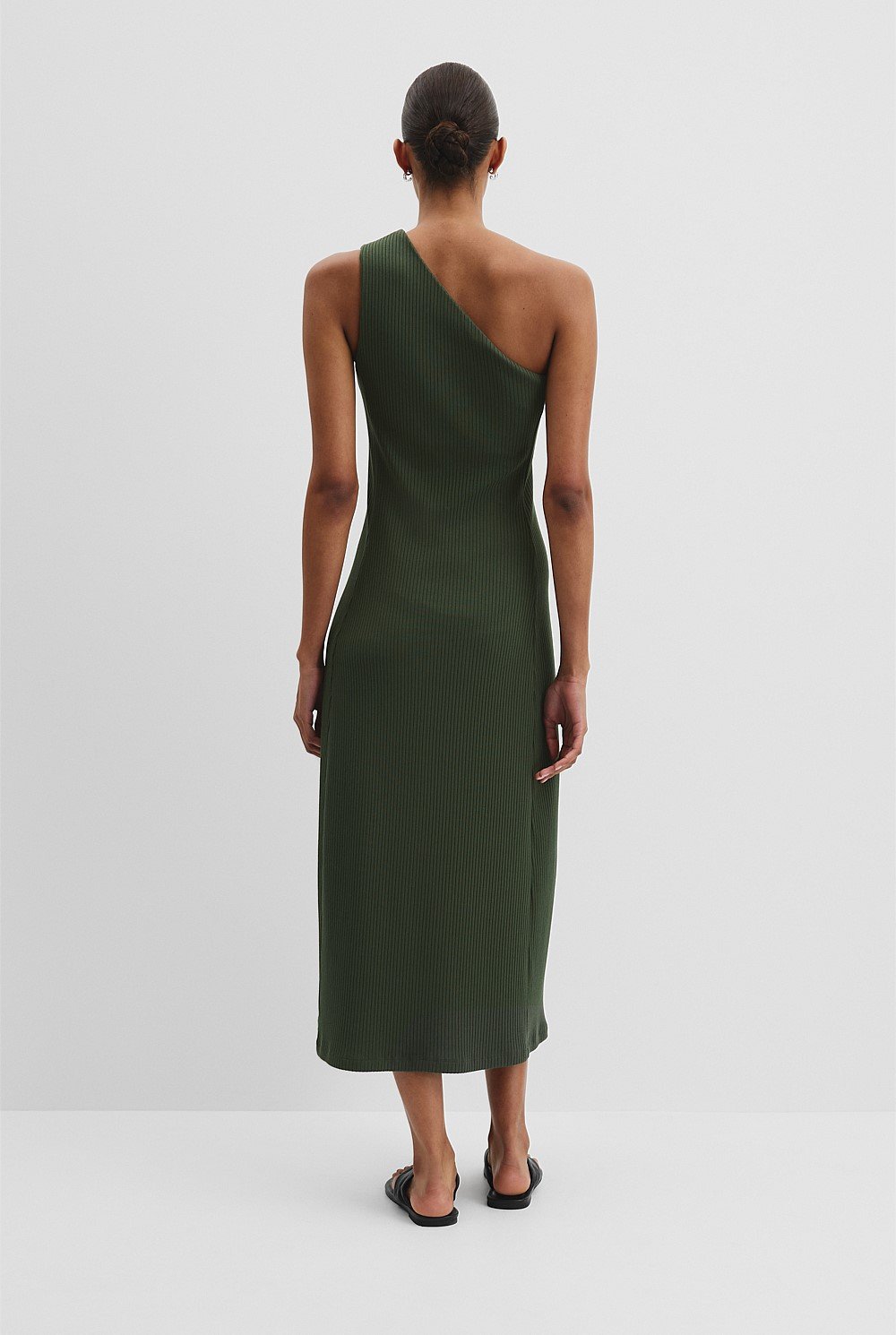 One Shoulder Rib Dress