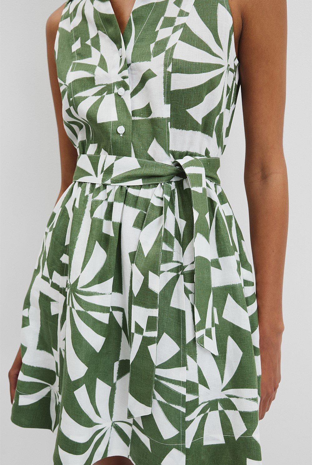 Print Linen Sundress