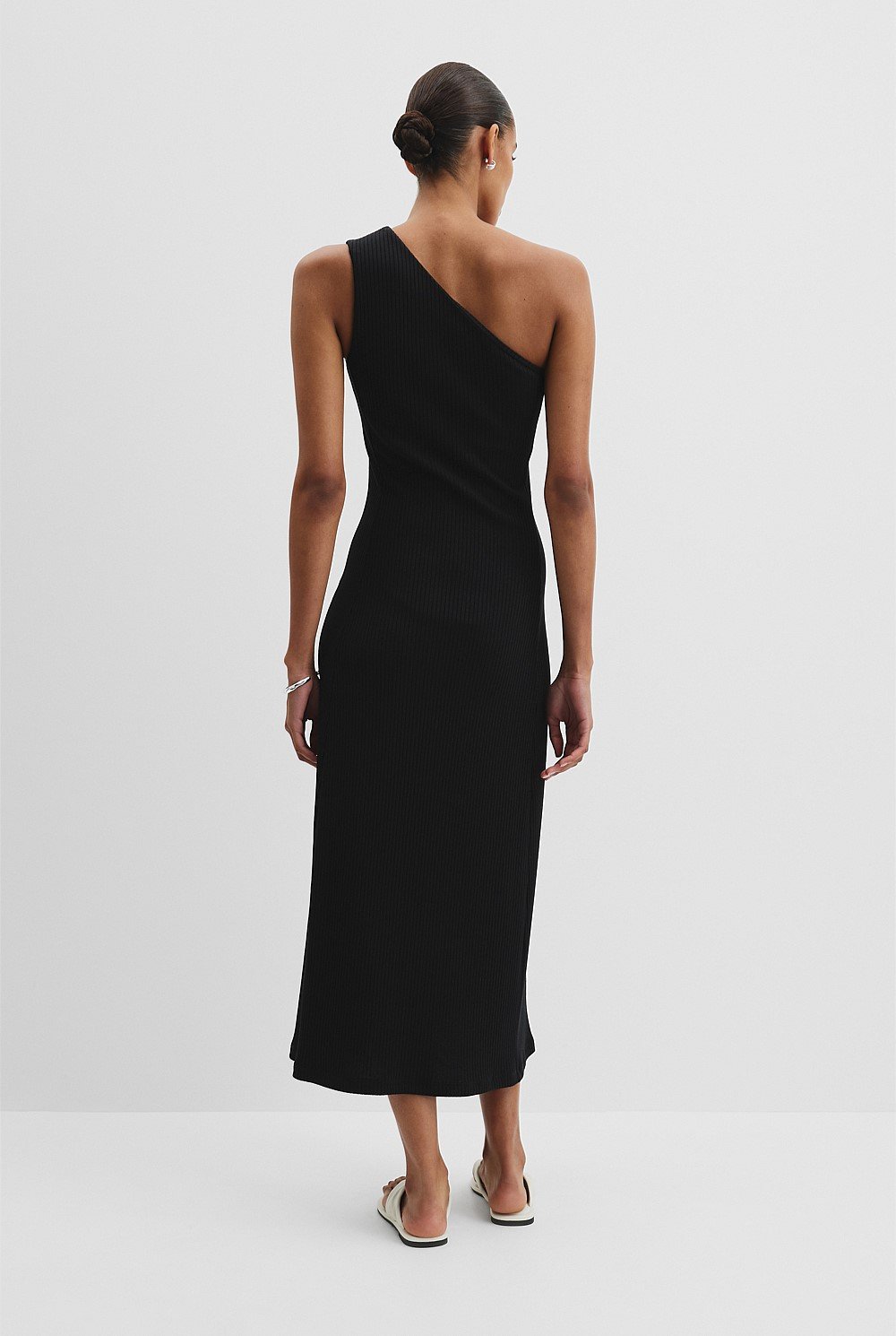 One Shoulder Rib Dress