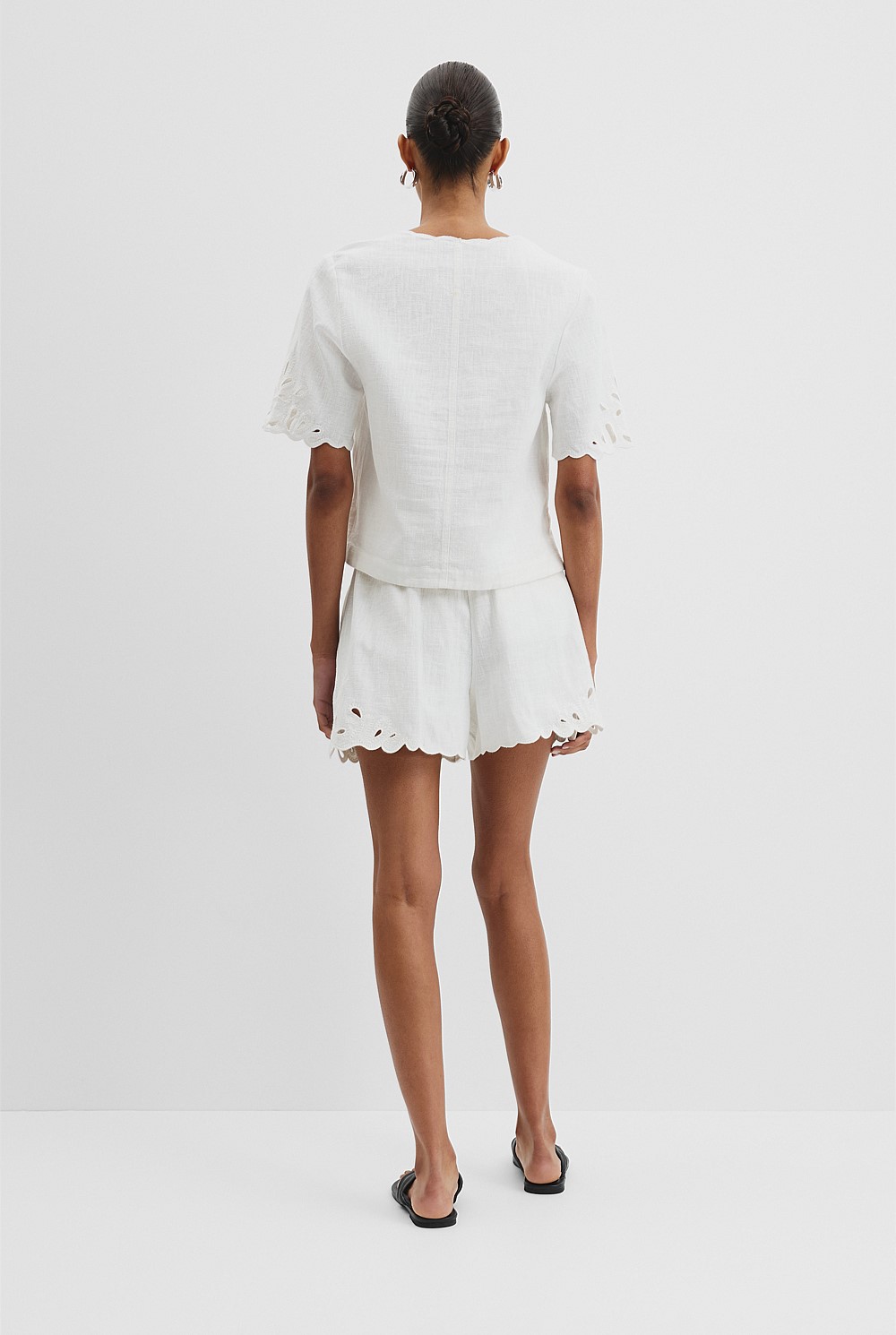 Cutwork Short Sleeve Popover