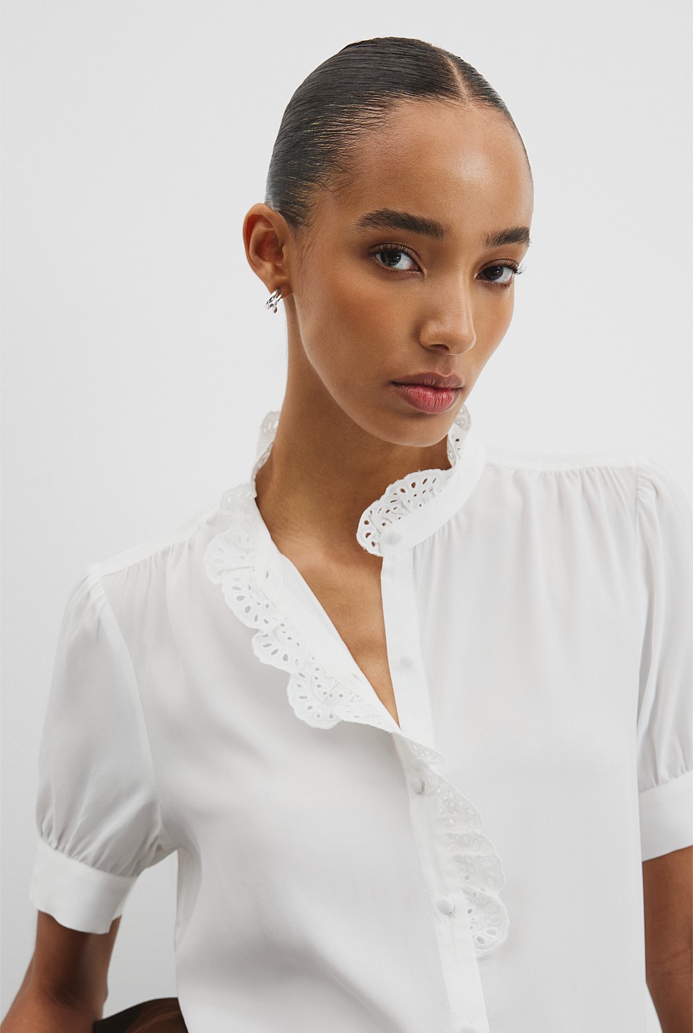 Ruffle Trim Shirt