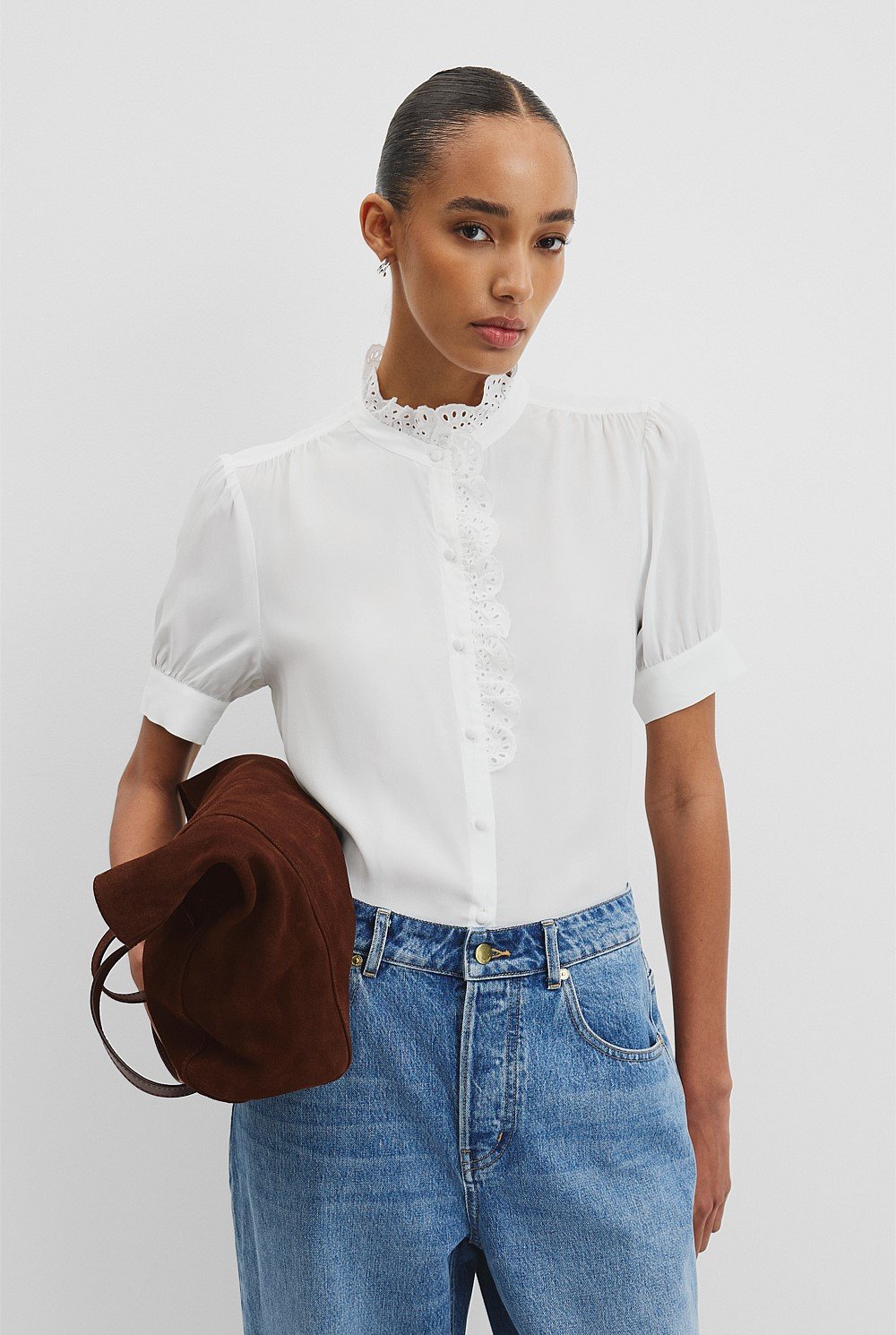 Ruffle Trim Shirt