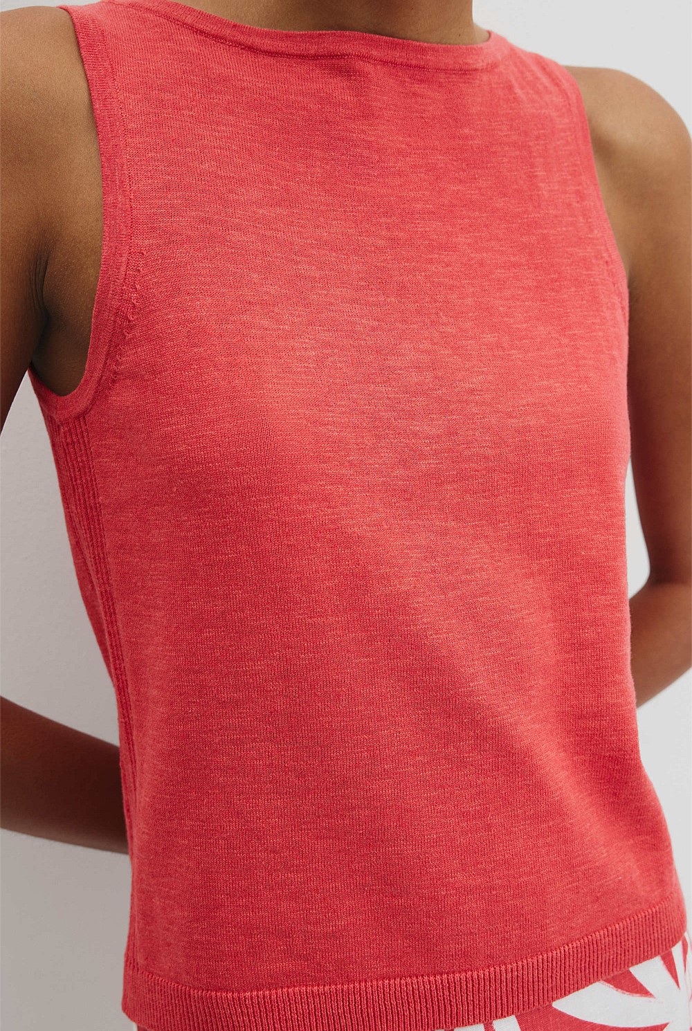 Organically Grown Cotton Linen Tank