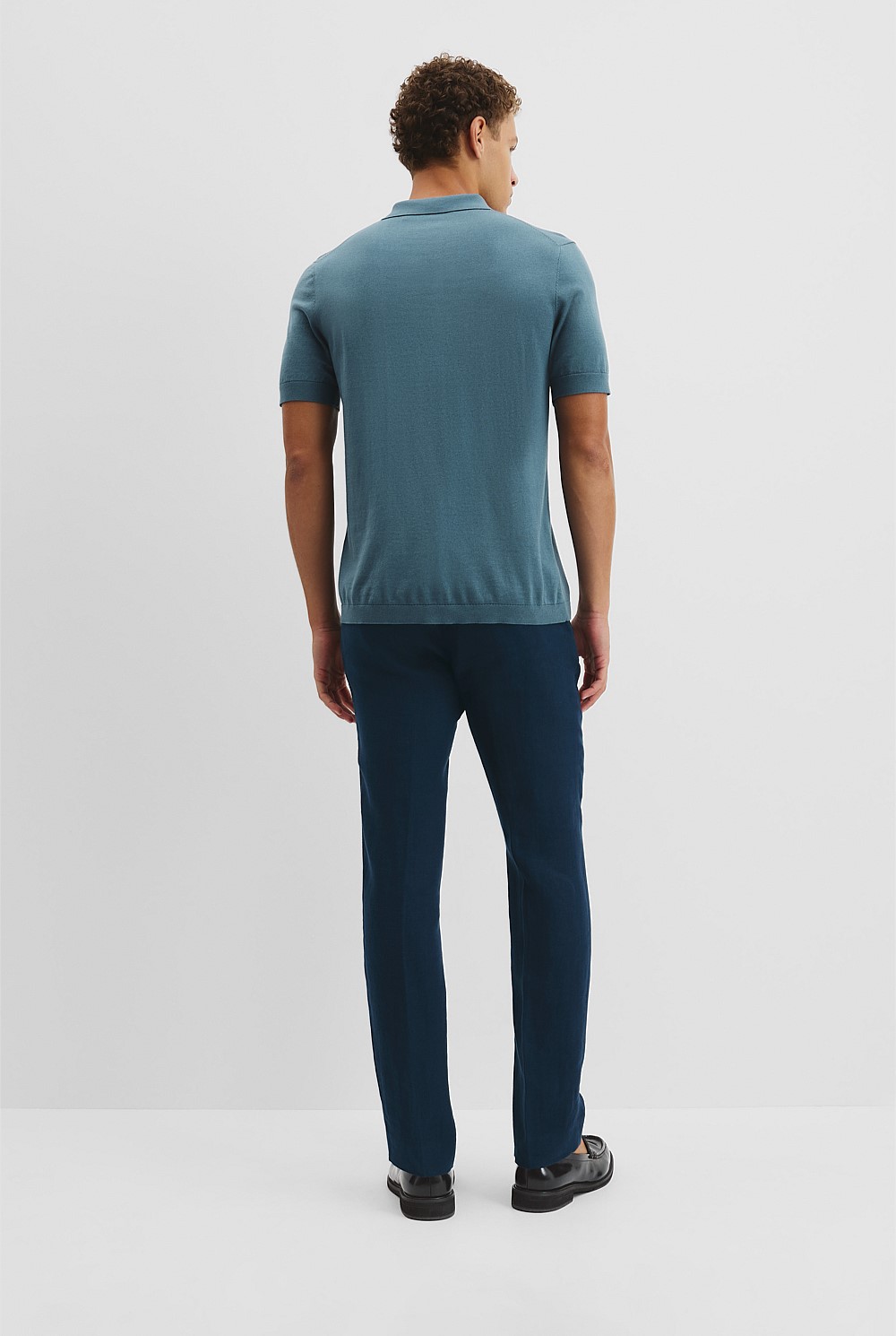 Australian Cotton Blend Silk Button Polo