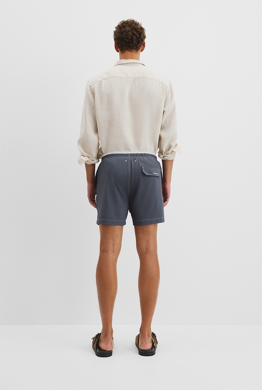 Recycled Polyester Blend Contrast Swim Short