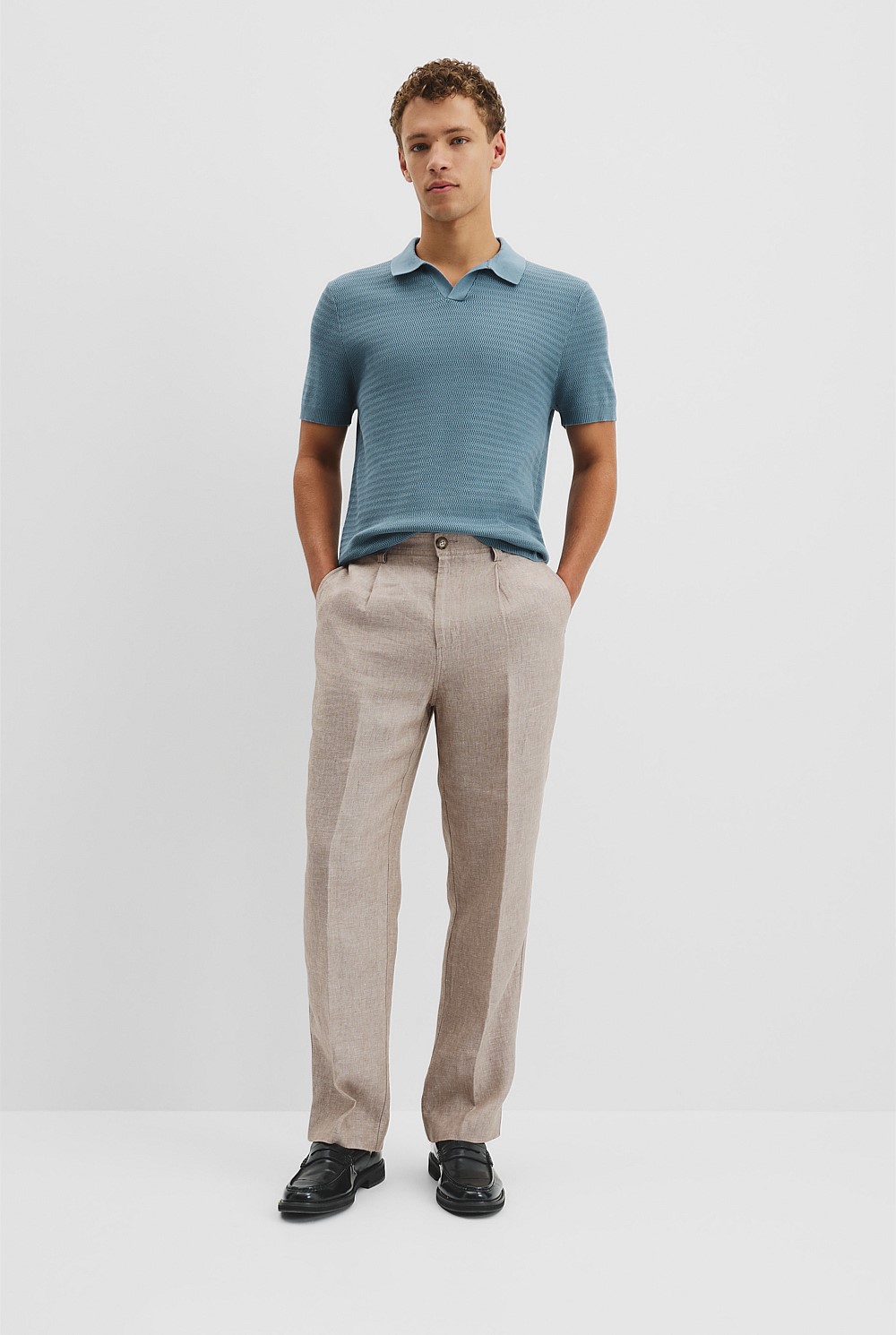 Organic Cotton Wave Knit Polo