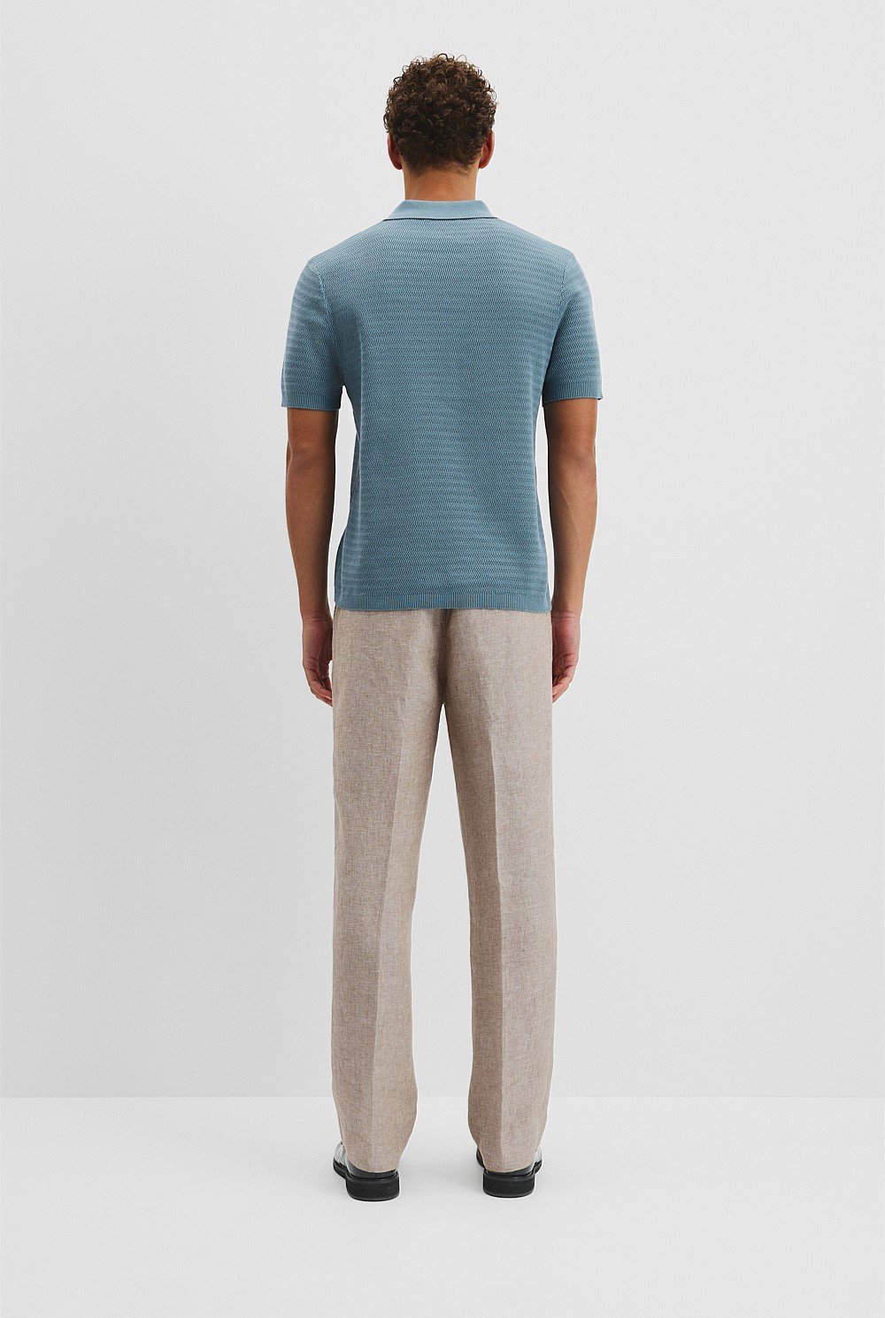 Organic Cotton Wave Knit Polo