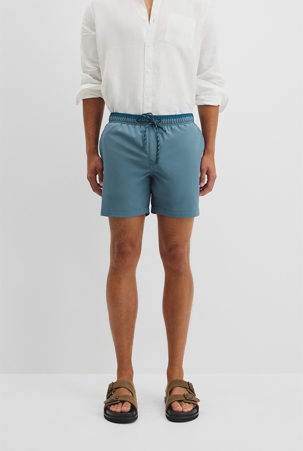 Recycled Polyester Blend Contrast Swim Short